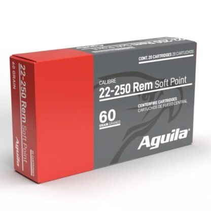 Aguila 22-250 Rem. 60gr Soft Point 20/RD