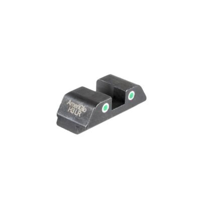 Tritium Rear Sight for Glock (42/43/43X/48)Green Tritium 2-Dot WHT Outlines